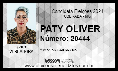 Candidato PATY OLIVER 2024 - UBERABA - Eleições