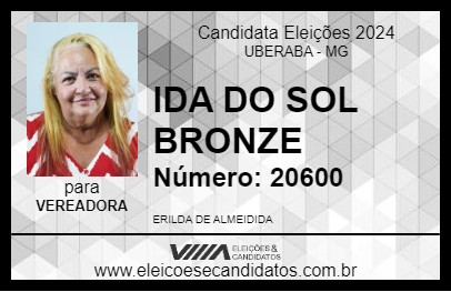 Candidato IDA DO SOL BRONZE 2024 - UBERABA - Eleições