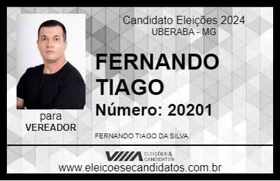 Candidato FERNANDO TIAGO 2024 - UBERABA - Eleições