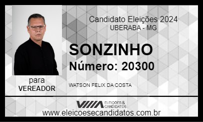 Candidato SONZINHO 2024 - UBERABA - Eleições