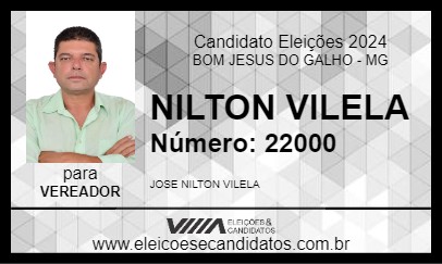 Candidato NILTON VILELA 2024 - BOM JESUS DO GALHO - Eleições