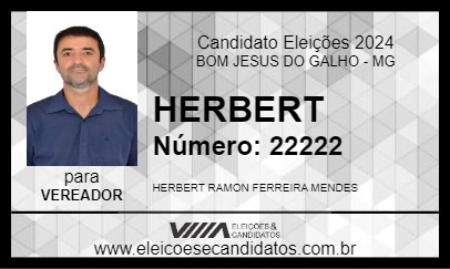 Candidato HERBERT 2024 - BOM JESUS DO GALHO - Eleições