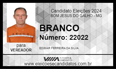 Candidato BRANCO 2024 - BOM JESUS DO GALHO - Eleições