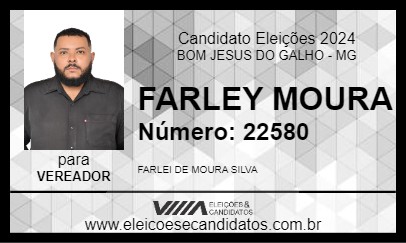 Candidato FARLEY MOURA 2024 - BOM JESUS DO GALHO - Eleições