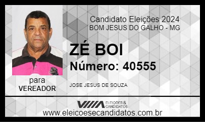 Candidato ZÉ BOI 2024 - BOM JESUS DO GALHO - Eleições