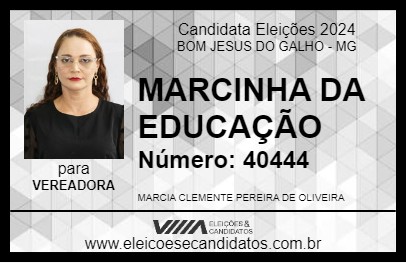 Candidato MARCINHA DA EDUCAÇÃO 2024 - BOM JESUS DO GALHO - Eleições