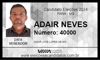 Candidato ADAIR NEVES 2024 - PAIVA - Eleições