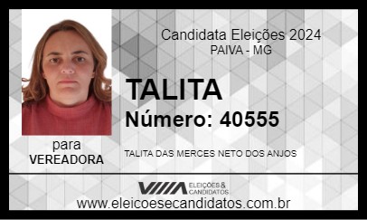 Candidato TALITA 2024 - PAIVA - Eleições