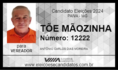 Candidato TÕE MÃOZINHA 2024 - PAIVA - Eleições