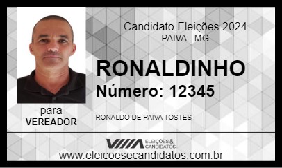 Candidato RONALDINHO 2024 - PAIVA - Eleições