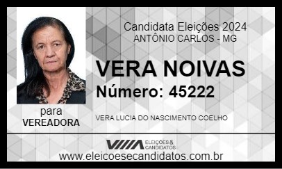 Candidato VERA NOIVAS 2024 - ANTÔNIO CARLOS - Eleições