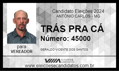 Candidato TRÁS PRA CÁ 2024 - ANTÔNIO CARLOS - Eleições