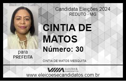 Candidato CINTIA DE MATOS 2024 - REDUTO - Eleições