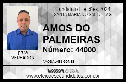 Candidato AMOS DO PALMEIRAS 2024 - SANTA MARIA DO SALTO - Eleições