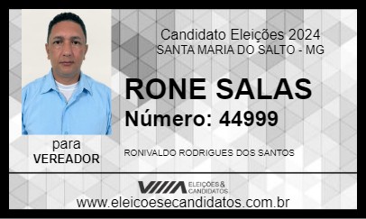 Candidato RONE SALAS 2024 - SANTA MARIA DO SALTO - Eleições