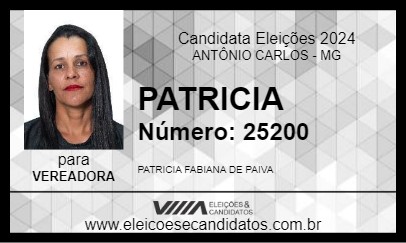 Candidato PATRICIA 2024 - ANTÔNIO CARLOS - Eleições