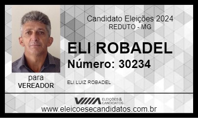 Candidato ELI ROBADEL 2024 - REDUTO - Eleições