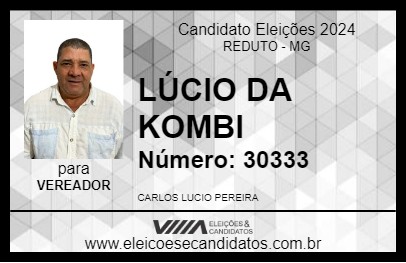 Candidato LÚCIO DA KOMBI 2024 - REDUTO - Eleições