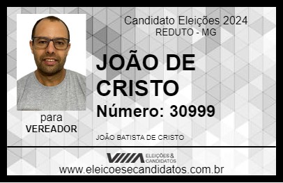 Candidato JOÃO DE CRISTO 2024 - REDUTO - Eleições