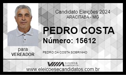 Candidato PEDRO COSTA 2024 - ARACITABA - Eleições