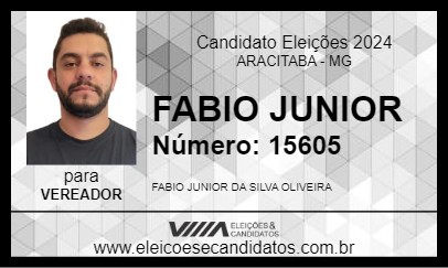 Candidato FABIO JUNIOR 2024 - ARACITABA - Eleições