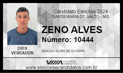 Candidato ZENO ALVES 2024 - SANTA MARIA DO SALTO - Eleições