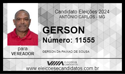 Candidato GERSON 2024 - ANTÔNIO CARLOS - Eleições