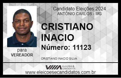 Candidato CRISTIANO INACIO 2024 - ANTÔNIO CARLOS - Eleições