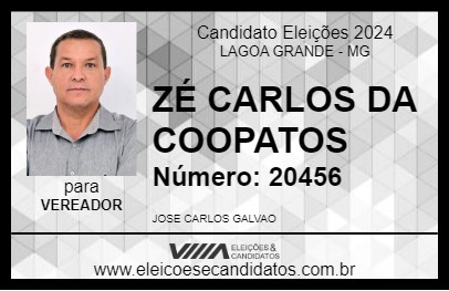 Candidato ZÉ CARLOS DA COOPATOS 2024 - LAGOA GRANDE - Eleições