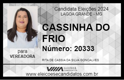 Candidato CASSINHA DO FRIO 2024 - LAGOA GRANDE - Eleições