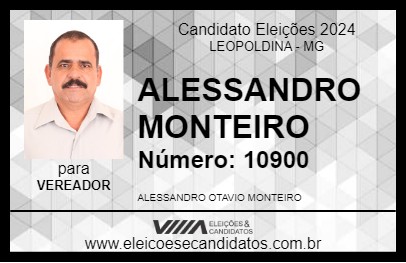 Candidato ALESSANDRO MONTEIRO 2024 - LEOPOLDINA - Eleições