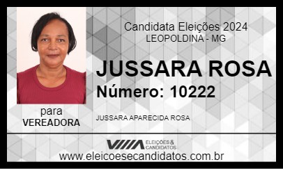 Candidato JUSSARA ROSA 2024 - LEOPOLDINA - Eleições