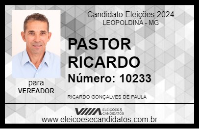 Candidato PASTOR RICARDO 2024 - LEOPOLDINA - Eleições