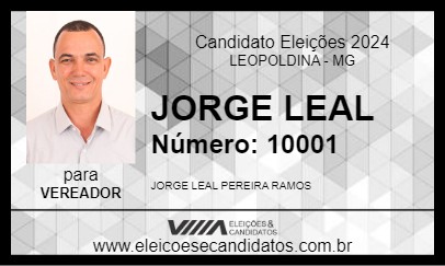 Candidato JORGE LEAL 2024 - LEOPOLDINA - Eleições