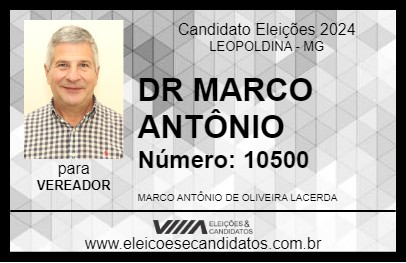 Candidato DR MARCO ANTÔNIO 2024 - LEOPOLDINA - Eleições