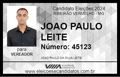 Candidato JOAO PAULO LEITE 2024 - RIBEIRÃO VERMELHO - Eleições