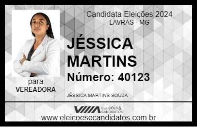 Candidato JÉSSICA MARTINS 2024 - LAVRAS - Eleições