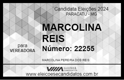 Candidato MARCOLINA REIS 2024 - PARACATU - Eleições