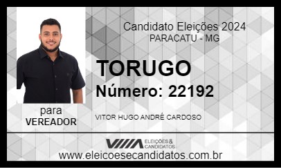 Candidato TORUGO 2024 - PARACATU - Eleições