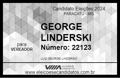 Candidato GEORGE LINDERSKI 2024 - PARACATU - Eleições