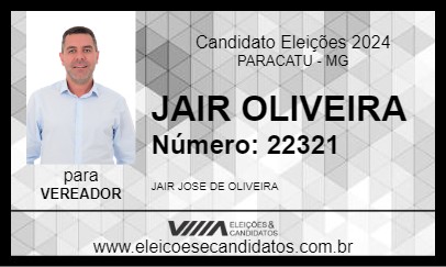 Candidato JAIR OLIVEIRA 2024 - PARACATU - Eleições