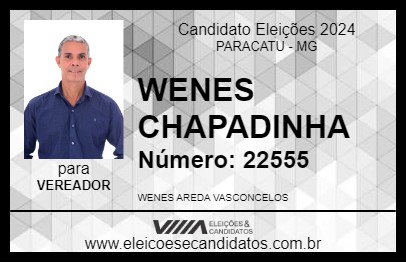 Candidato WENES CHAPADINHA 2024 - PARACATU - Eleições