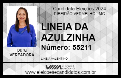 Candidato LINEIA DA AZULZINHA 2024 - RIBEIRÃO VERMELHO - Eleições