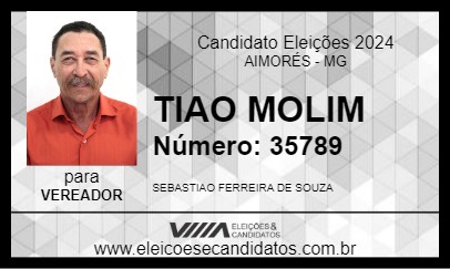 Candidato TIAO MOLIM 2024 - AIMORÉS - Eleições