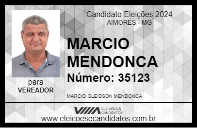 Candidato MARCIO MENDONCA 2024 - AIMORÉS - Eleições