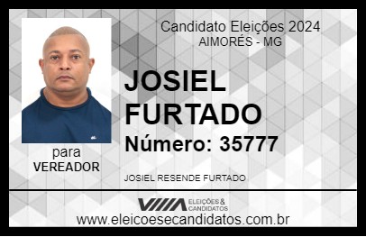 Candidato JOSIEL RESENDE 2024 - AIMORÉS - Eleições