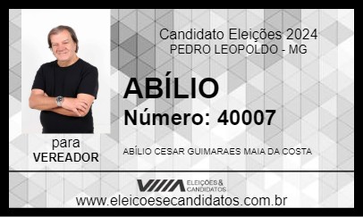 Candidato ABÍLIO 2024 - PEDRO LEOPOLDO - Eleições