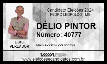 Candidato DÉLIO PINTOR 2024 - PEDRO LEOPOLDO - Eleições