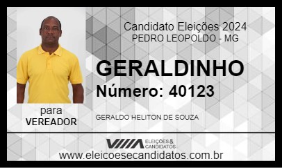 Candidato GERALDINHO 2024 - PEDRO LEOPOLDO - Eleições