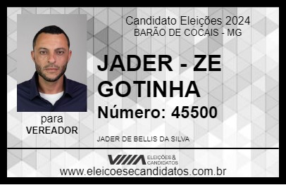 Candidato JADER - ZE GOTINHA 2024 - BARÃO DE COCAIS - Eleições